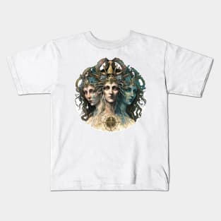 Hecate Triformus - The Goddess of Witchcraft Kids T-Shirt